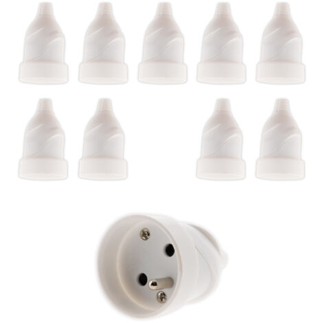 Lot de 10 fiches femelles 16A 2P+T - blanc - Zenitech