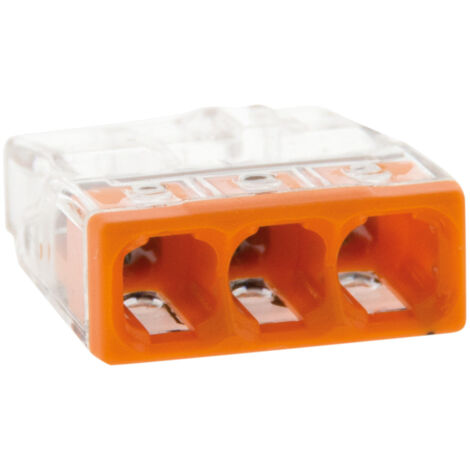 Wago – Boîte de 100 bornes 3 entrées série 2273 – Section câble 0,5 à 2,5 mm² – Tension 450 V – Courant 24 A