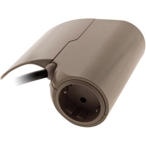 Multiprise Schuko + 2 USB A - Marron - Thomson (1/5)