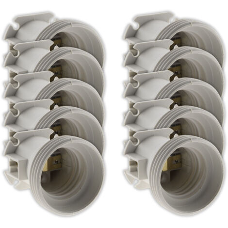 Lot de 200 douilles de chantier E27 - blanc - Zenitech