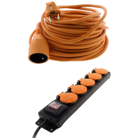 Zenitech – Prolongateur jardin 25m – Bloc étanche IP44 – Fiche 2P+T 16A – Câble H05VV-F 3G1,5mm² – Puissance 3500W sous 230V