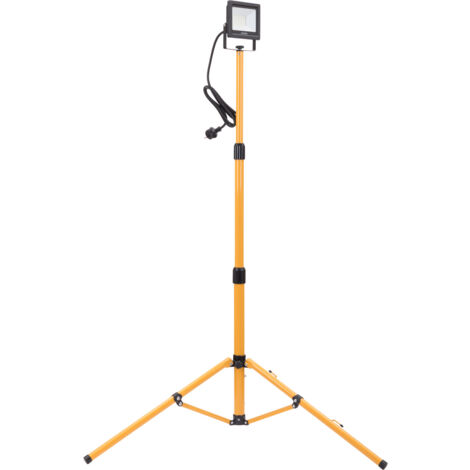 Zenitech – Projecteur LED trépied 30W IP65 – Lumière blanche froide 6000K – Intensité lumineuse 2100lm – Hauteur réglable jusqu'à 150cm