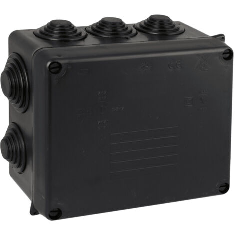 Solera – Boîte de dérivation IP55 160 x 135 x 70 mm – 10 entrées pour installations électriques – Couvercle à visser – Résistante à l'eau et aux chocs