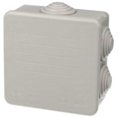 Boîte de dérivation carrée IP55 8 entrées - 80 x 80 x 35 mm - Solera