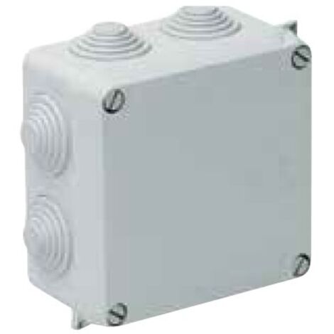 Boîte de dérivation carrée IP55 7 entrées - 100 x 100 x 55 mm - Solera
