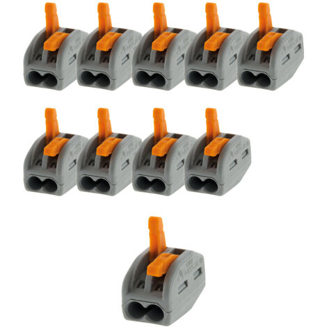 Sachet de 10 bornes 2 entrées série 222 - Wago