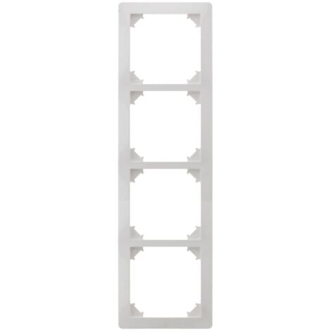 Quadruple plaque de finition - blanc - Zenitech