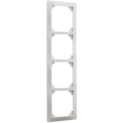Quadruple plaque de finition - blanc - Zenitech