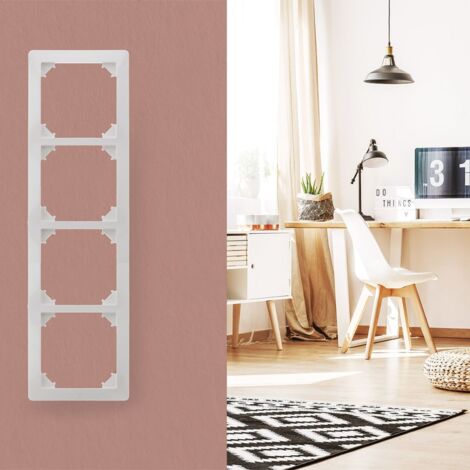 Quadruple plaque de finition - blanc - Zenitech