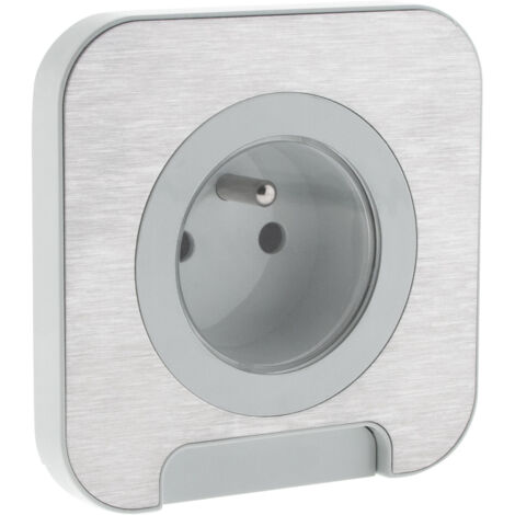 Prise étanche Cover IP44 16A - métal brossé - Protec