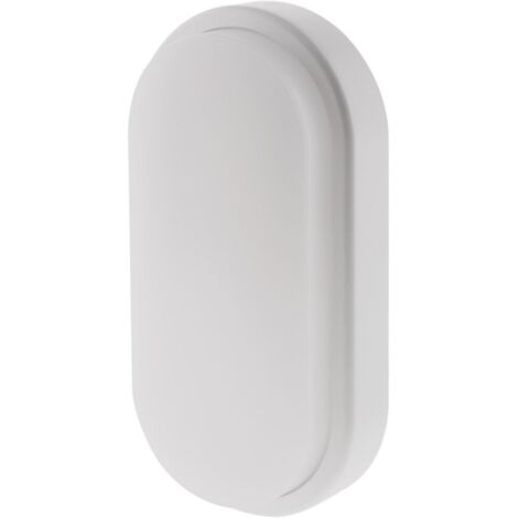 Zenitech – Hublot d'extérieur ovale LED 8W IP54 – 560 Lumens – Température couleur 4000K – Protection IK06 pour usage extérieur