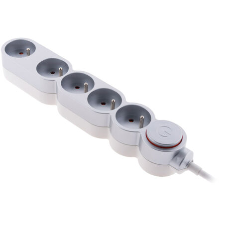 Promo Bloc 5 Prises 16A Avec Fiche Extra Plate Zenitech chez Cora