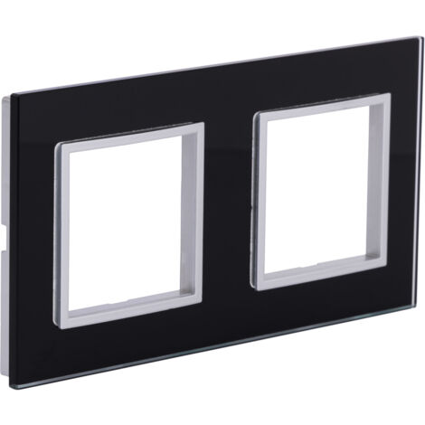 Plaque de finition double en verre Kalya - Noir - Zenitech