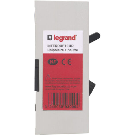 Interrupteur Pac unipolaire + neutre - 4600W - Legrand (1/2)
