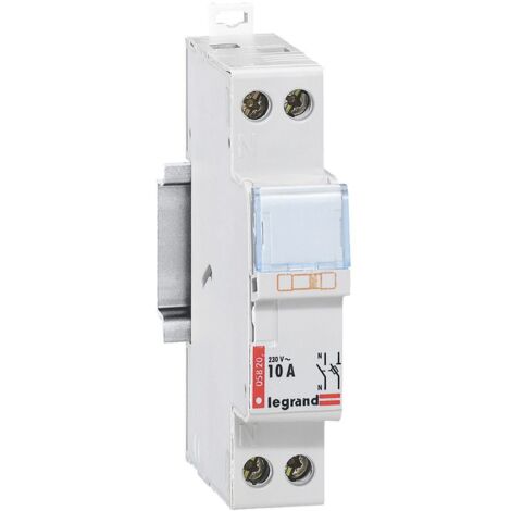 Legrand – Porte-fusibles 1P+N 10A – 1 module – Pour cartouches 8,5 x 23mm – Protection phase et coupure neutre – Pour câble rigide 1,5mm²