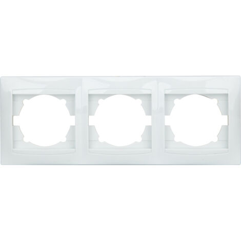 Triple plaque encastrée horizontale Zyna - Blanc - Zenitech