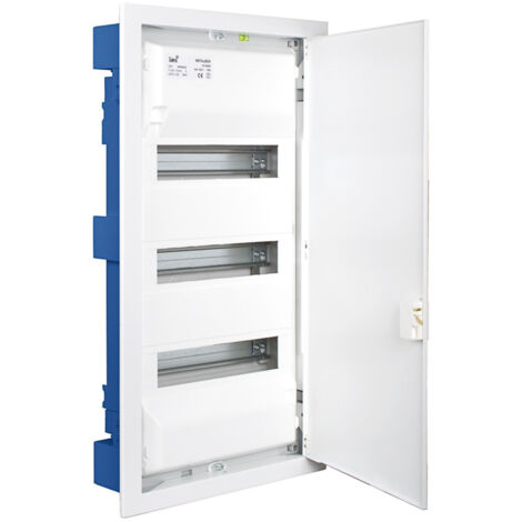 Coffret modulaire encastré métal Blanc 3 rangées - Solera