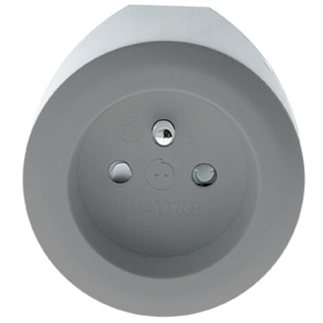 Prise BEWATT + chargeur USB gris - Watt and Co (1/5)