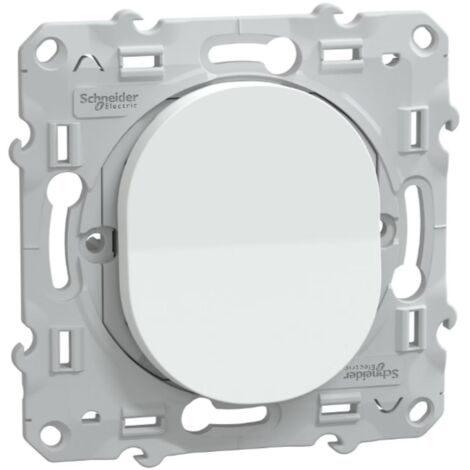 Bouton poussoir fermeture 10A blanc - Ovalis - Schneider