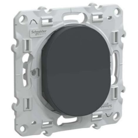 Interrupteur va-et-vient lumineux 10A anthracite - Ovalis - Schneider