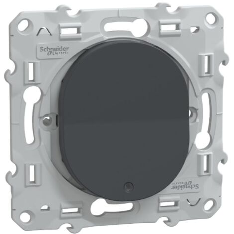 Interrupteur va-et-vient lumineux 10AX anthracite - Ovalis - Schneider
