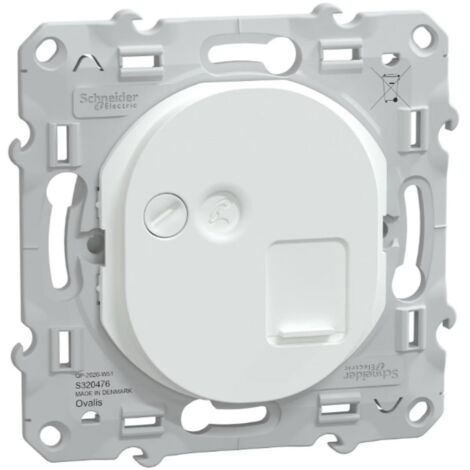 Prise RJ45 cat 6 blindée auto blanc - Ovalis - Schneider (1/5)