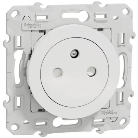 Schneider – Prise affleurante 2P+T 16A bornes automatiques – Montage encastré – Norme CE – Pour espaces confinés
