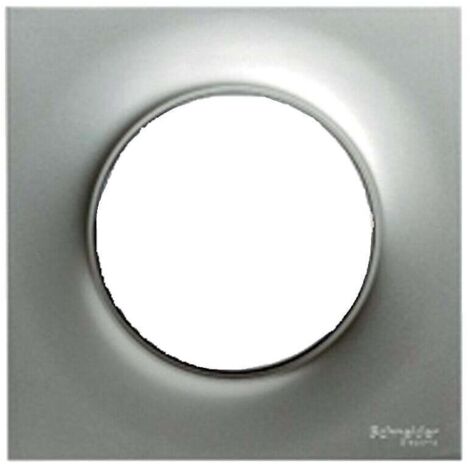 Plaque ODACE Styl aluminium 2 postes horizontal/vertical entraxe 71mm - SCHNEIDER ELECTRIC - S520704E