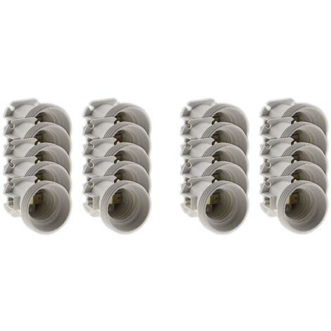 Zenitech – Lot de 40 douilles de chantier E27 sans bague – Pour installations temporaires – Compatible avec toutes les ampoules E27