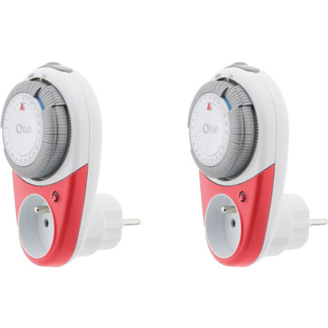 Lot de 2 programmateurs quotidiens T-10 - rouge - Otio (1/5)
