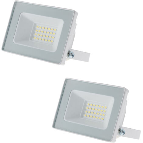 Lot de 2 projecteurs LED chantier étanches - 20W IP65 - Zenitech