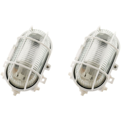Lot de 2 hublots ovales extérieurs 5W IP44 + ampoule LED - Zenitech