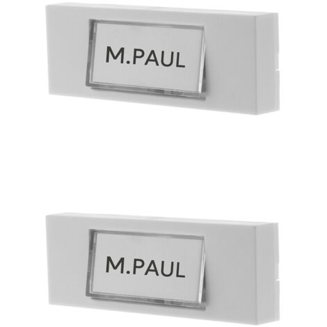Lot de 2 boutons de sonnette filaire avec étiquette porte-nom - Otio (1/5)