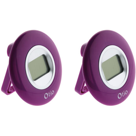 Lot de 2 thermomètres intérieurs LCD - violet - Otio (1/3)