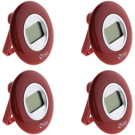 Lot de 2 thermomètres intérieurs LCD - bordeaux - Otio (1/3)