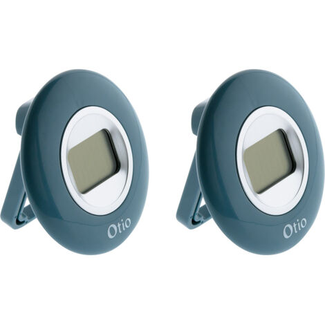 Lot de 2 - Thermomètre d'intérieur - Bleu canard écran LCD - Otio (1/3)