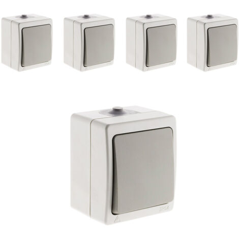 Lot de 5 boutons poussoirs IP54 - Akya - Zenitech
