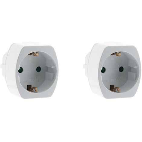 Lot de 2 adaptateurs Allemagne/France Schuko - Zenitech