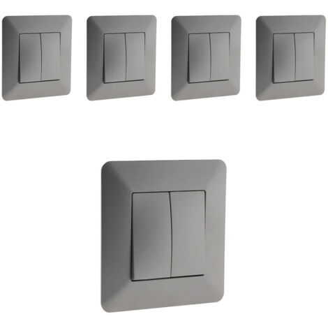 Lot de 5 va et vient doubles Artezo - titanium - Zenitech