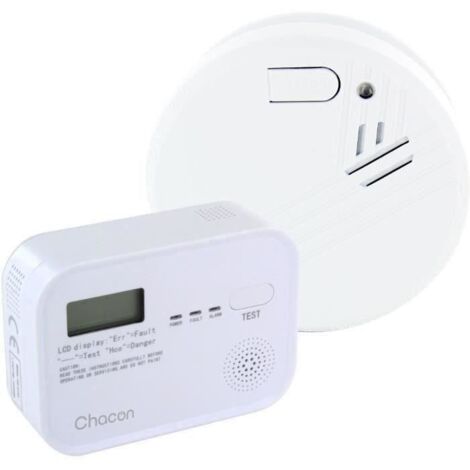Pack détecteur de CO + détecteur de fumée - Chacon