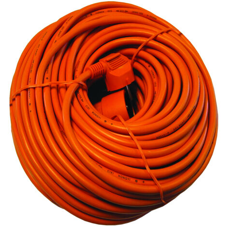 Prolongateur Schuko H05VVF 20m - Orange - Chacon
