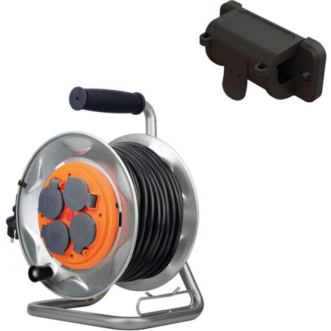 Enrouleur de chantier IP44 25m - 4 prises 16A - 3G2,5mm² - Zenitech (1/5)