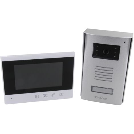 Interphone vidéo - CHACON - 4 fils - Écran 4,3'' - Vision nocturne - Alimentation filaire