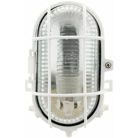 Hublot ovale 60W IP44 E27 Classe II - Blanc - Zenitech
