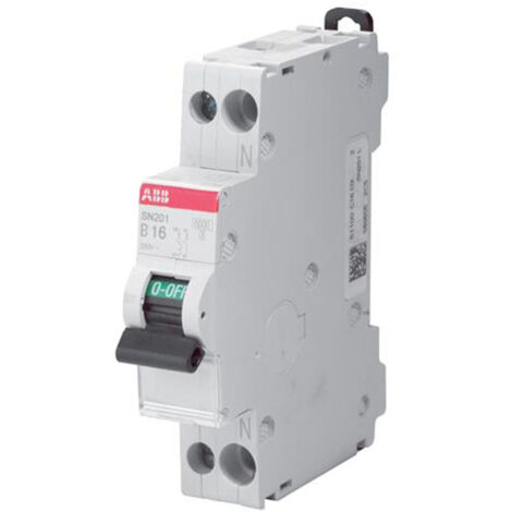 ABB – Disjoncteur unipolaire 1P+N 16A Courbe D – Pouvoir de coupure 10 kA – Raccordement peignable pour charges inductives (1/5)