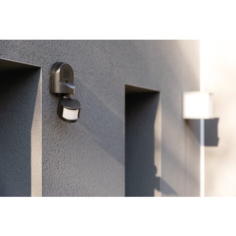 Détecteur de mouvement IP44 - tête orientable - 1200W - Noir - Elexity