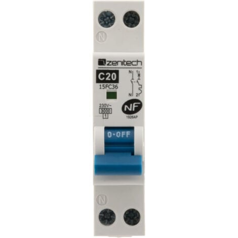 Disjoncteur PH/N - 20A NF pour cumulus et chauffe-eau - Zenitech