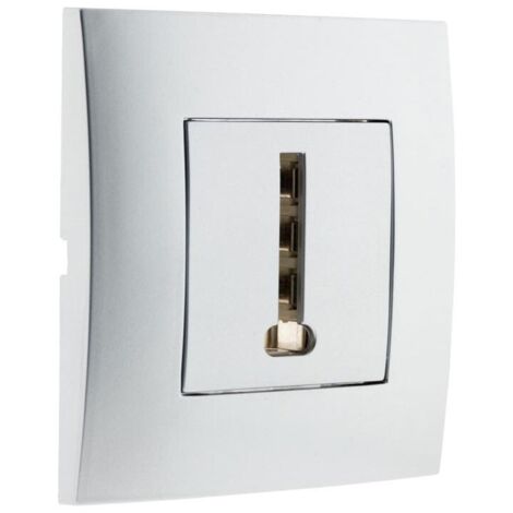 Prise téléphone Simplea 8 plots - gris - Zenitech