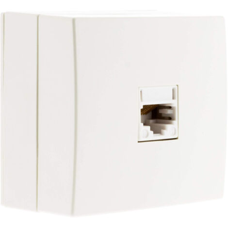Prise téléphone RJ45 en saillie - blanc - Bel'Vue - Zenitech (1/5)