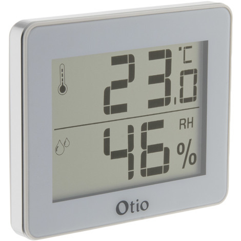 Thermomètre Hygromètre magnétique à écran LCD - Jaune - Otio